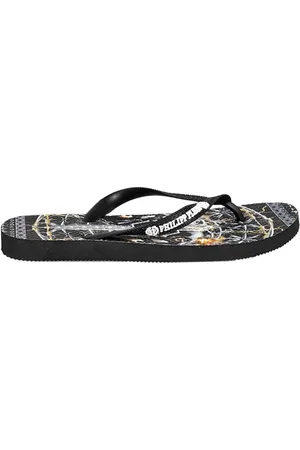 Philipp Plein Skor, Dam, 38 EU, Stiliga Slides Rund Tå Logosula