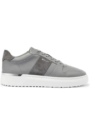 Mallet Skor, Herr, 44 EU, Läder, Ljusgråa Lädersneakers