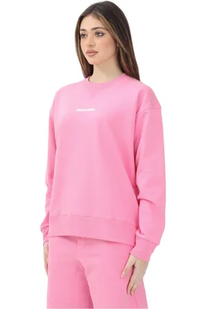 Dsquared2 Sweatshirts & Hoodies, Dam, XS, Bomull, Rosa Crewneck Sweatshirt