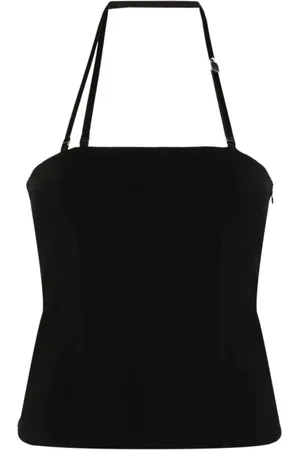The Attico Topp, Dam, XS, Rayon, Chic Svart Ärmlös Topp