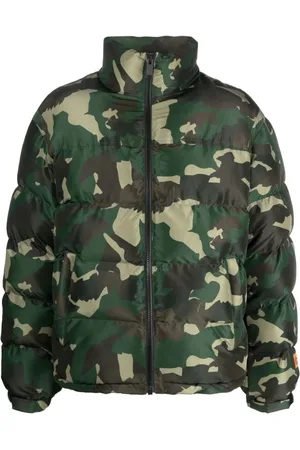 Heron Preston Jacka, Herr, S, Polyester, Grön Camo Puffer Jacka