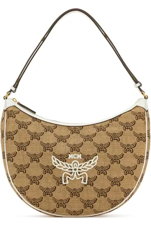 MCM Väska, Dam, ONE Size, Broderad Raffia Axelväska