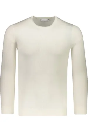 Calvin Klein Stickade tröjor & koftor, Herr, XL, Superior Ull Crew Neck Tröja