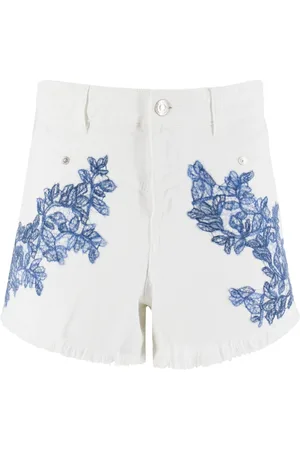 ERMANNO SCERVINO Shorts, Dam, M, Bomull, Blommig Spets Bomullsshorts