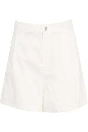 Liu Jo Shorts, Dam, W28, Bomull, Vita Bermuda Shorts med Strassapplikationer