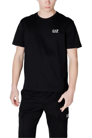 EA7 Topp, Herr, M, Bomull, Tryckt kortärmad T-shirt