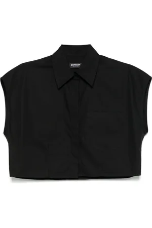 Dondup Blusar & Skjortor , Dam, S, Bomull, Ärmlös Cropped Topp