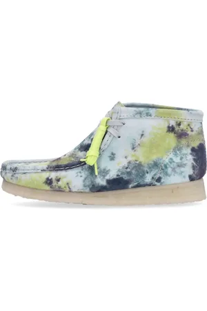 Clarks Skor, Herr, 42 1/2 EU, Läder, Turquoise Tie Dye Wallabee Boot