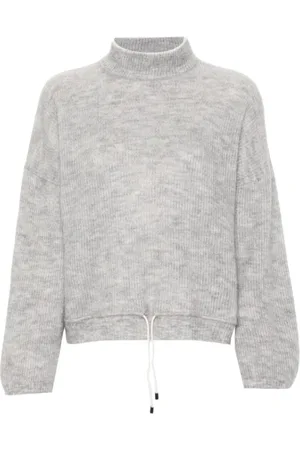 Brunello Cucinelli Stickade tröjor & koftor, Dam, M, Ribbstickad tröja
