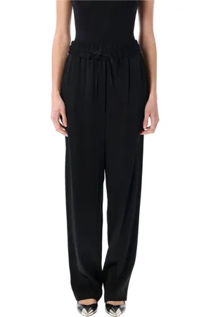 Isabel Marant Byxor, Dam, S, Svarta Satin Elastiska Midjbyxor