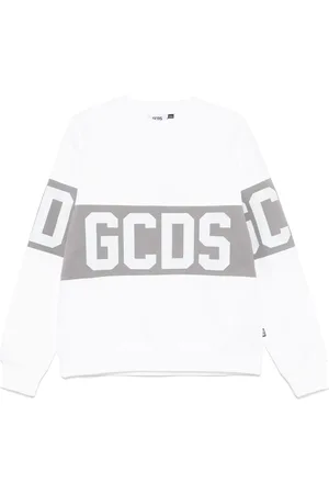 GCDS Sweatshirts & Hoodies, Herr, XL, Vit Crewneck Tröja