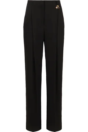 Elisabetta Franchi Byxor, Dam, L, Polyester, Crepebyxor med bakre passpoalfickor