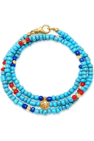Nialaya Accessoarer, Herr, XL, Mykonos Collection Vintage Glaspärlarmband