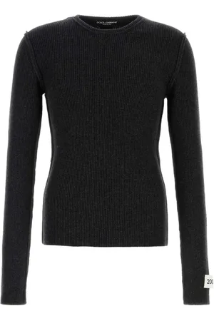 Dolce & Gabbana Stickade tröjor & koftor, Herr, L, Slate Ullblandad Tröja