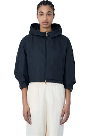Moncler Jacka, Dam, L, Logo Patch Huva Jacka