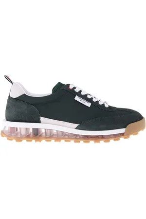 Thom Browne Skor, Herr, 40 EU, Mocka, Suede Low-Top Sneakers med Tricolor-detalj