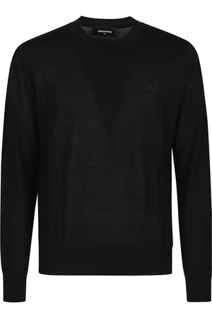 Dsquared2 Sweatshirts & Hoodies, Herr, L, Stilren Stickad Tröja