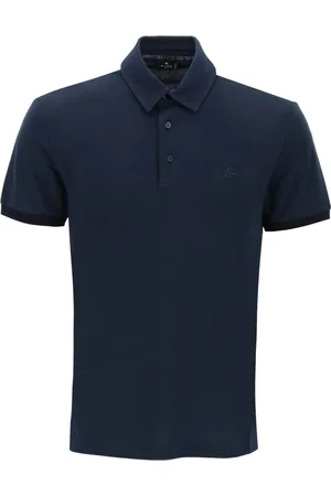 Etro Topp, Herr, L, Bomull, Pegasus Logo Pikétröja