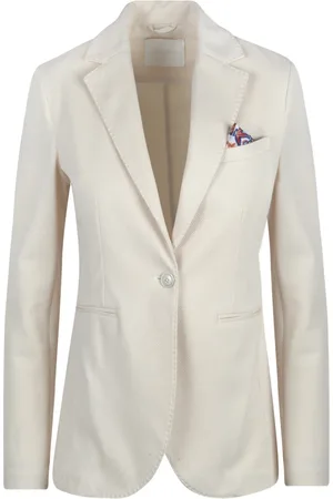 Circolo Jacka, Dam, M, Bomull, Piquet Blazer med Revers och Fickor