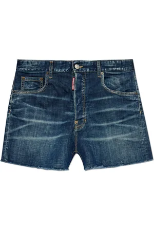 Dsquared2 Shorts, Dam, 3Xs, Denim, Denimshorts med vintageeffekt