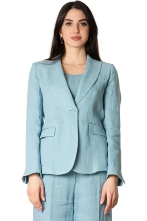 Max Mara Jacka, Dam, S, Polyester, Linné Blazer