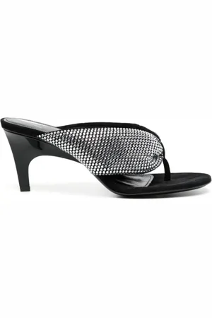 The Attico Skor, Dam, 36 EU, Läder, Rhinestone High Heel Sandaler