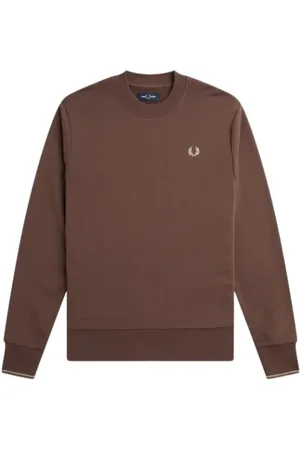 Fred Perry Sweatshirts & Hoodies, Herr, L, Bomull, Bomullsblandad sweatshirt med rund hals