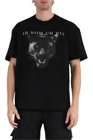 Ih Nom Uh Nit Topp, Herr, S, Bomull, Pantertryck Bomull T-shirt