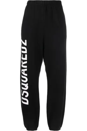 Dsquared2 Byxor, Dam, M, Bomull, Track pants med logotryck och elastisk midja