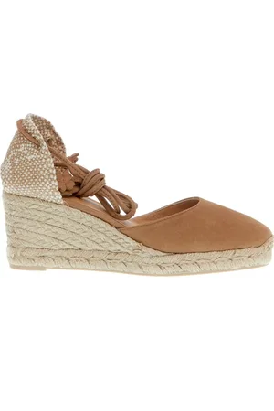 Castaner Skor, Dam, 37 EU, Mocka, Wedge Espadriller med Ankelrem