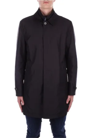 FAY Kappa, Herr, XL, Polyester, Svart kappa med dragkedja och fickor