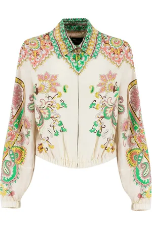 Etro Jacka, Dam, M, Jacquard-jacka i croppad modell för våren