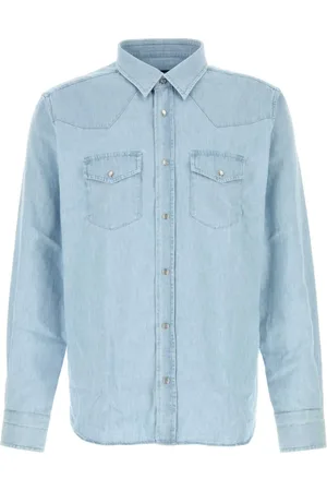 Tom Ford Skjorta, Herr, M, Denim, Denim Skjorta för Män