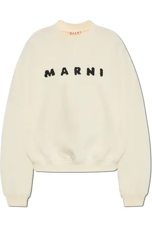 Marni Sweatshirts & Hoodies, Dam, XS, Bomull, Sweatshirt med logo