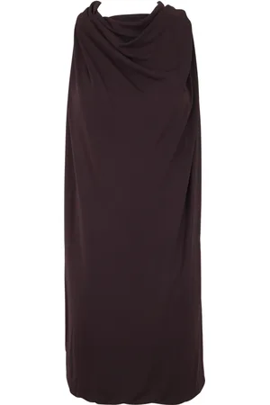 Lanvin Klänning, Dam, S, Klänning med vriden rygg och knälång scarf