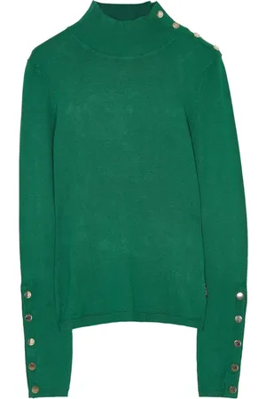 Silvian Heach Stickade tröjor & koftor, Dam, L, Nylon, Slim Fit Rundhalsstickat