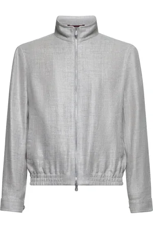 Brunello Cucinelli Sweatshirts & Hoodies, Herr, L, Linne, Linen Wool Silk Jacket