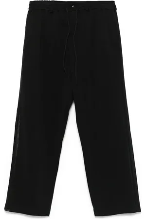 Y-3 Byxor, Herr, L, Svarta elastiska dragsko midjeband byxor