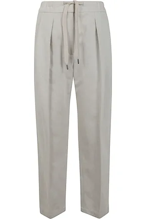 Brunello Cucinelli Byxor, Dam, XS, Bomull, C455 Kritbyxor