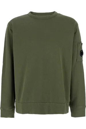 C.P. Company Sweatshirts & Hoodies, Herr, XL, Bomull, Crewneck Sweatshirt med Linsmotiv