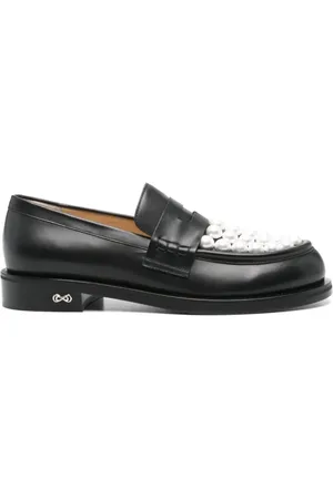 Mach & Mach Skor, Dam, 39 EU, Läder, Sirene Bicolour Pearl Loafers