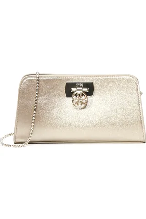 V°73 Väska, Dam, ONE Size, Gyllene Strukturerad Clutch med Kedja