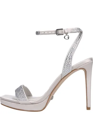 Guess Skor, Dam, 38 EU, Läder, Sandaler Silver