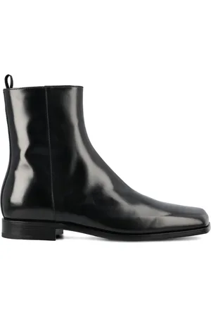 Prada Skor, Herr, 40 EU, Läder, Borstad läder ankelstövlar
