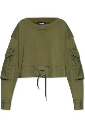 Dsquared2 Sweatshirts & Hoodies, Dam, S, Bomull, Sweatshirt med knytband