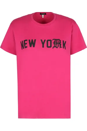 R13 Topp, Dam, L, Bomull, Ribbad halsringning, Distressed bomull T-shirt