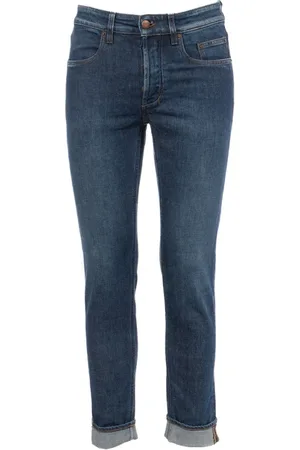 Siviglia Jeans, Herr, W32, Denim, Blå Denim Slim Fit Byxor