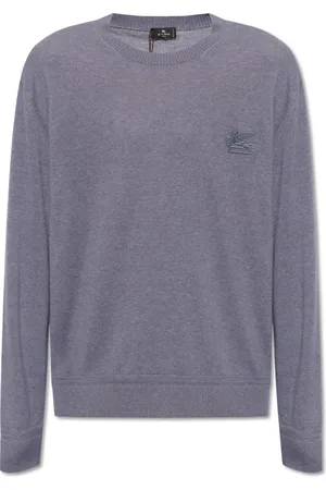 Etro Stickade tröjor & koftor, Herr, S, Bomull, Sweater med logotyp