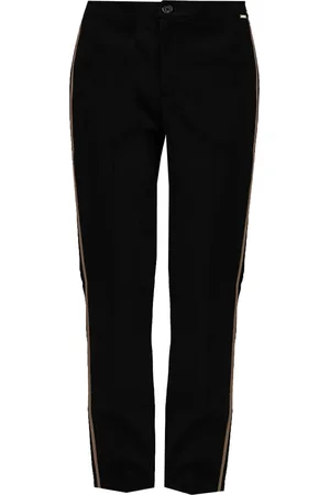 Liu Jo Byxor, Dam, S, Polyester, Animal Print Slim-Fit Byxor