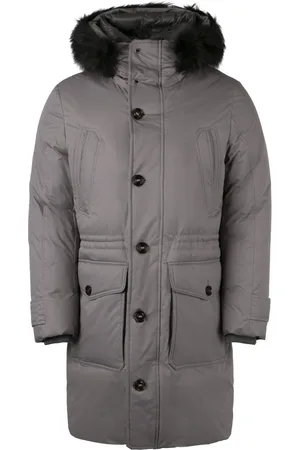 MOORER Kappa, Herr, M, Polyester, Huvad parkas med avtagbart foder